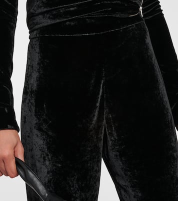 Weite High-Rise-Hose aus Samt | Jil Sander