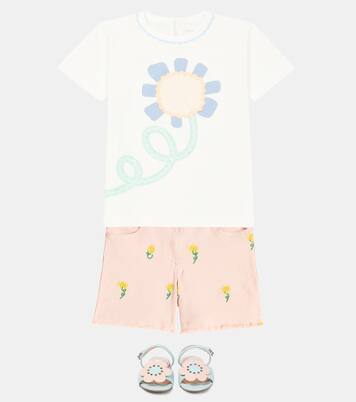 Floral embroidered denim shorts | Stella McCartney Kids