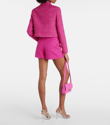 VGold cropped lamé tweed jacket  | Valentino