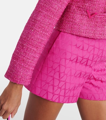 VGold cropped lamé tweed jacket  | Valentino