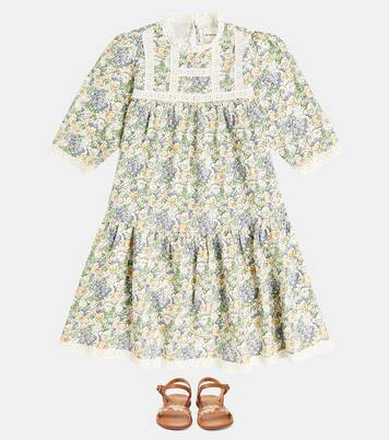 Beverly lace-trimmed floral linen dress | The New Society