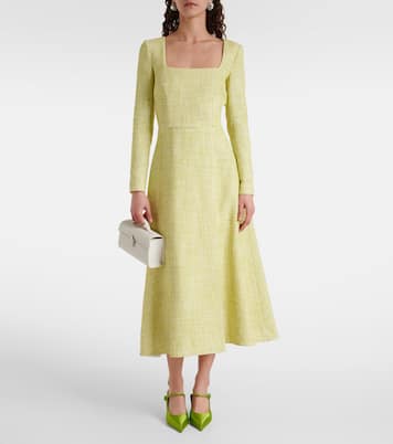 Vestido midi Fara de tweed de algodón | Emilia Wickstead