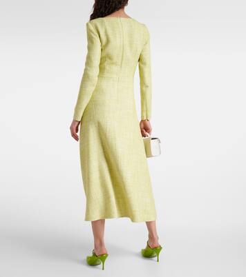 Vestido midi Fara de tweed de algodón | Emilia Wickstead