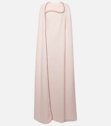 Verzierte Robe Mattia aus Crêpe | Safiyaa