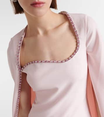 Verzierte Robe Mattia aus Crêpe | Safiyaa