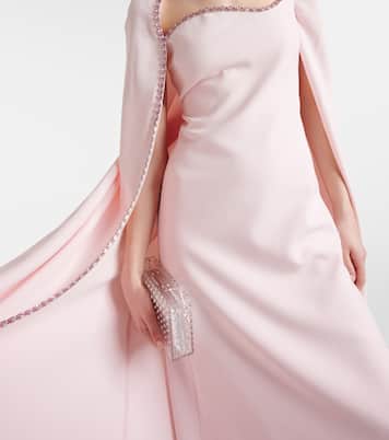 Verzierte Robe Mattia aus Crêpe | Safiyaa