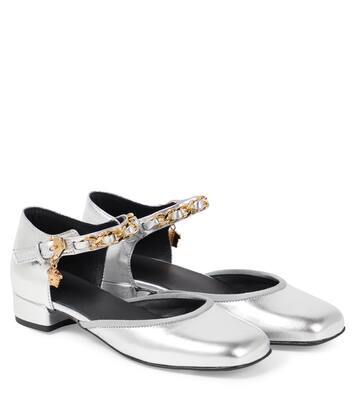 La Medusa metallic leather flats | Versace Kids