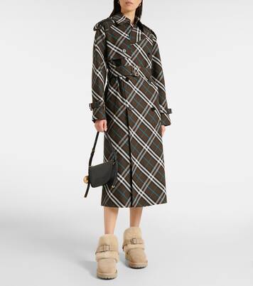 Ankle Boots aus Veloursleder mit Shearling | Burberry