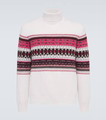 Jersey de cuello alto intarsia de cachemir | Zegna