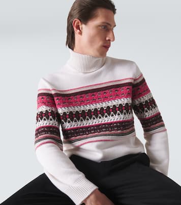Jersey de cuello alto intarsia de cachemir | Zegna