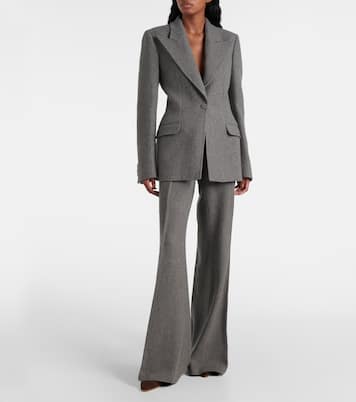 Rhein high-rise wool and cashmere flared pants | Gabriela Hearst