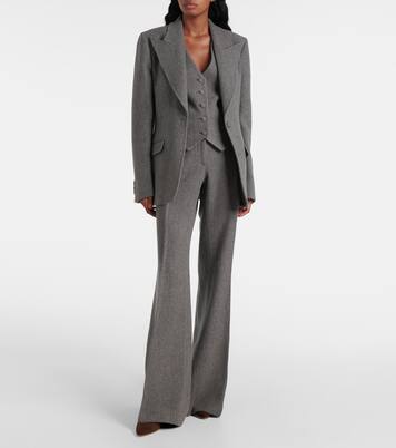 Rhein high-rise wool and cashmere flared pants | Gabriela Hearst