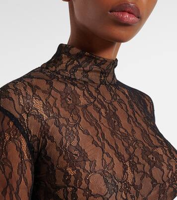 Robe longue Sianni in Midnight Sky en dentelle et velours | The New Arrivals Ilkyaz Ozel