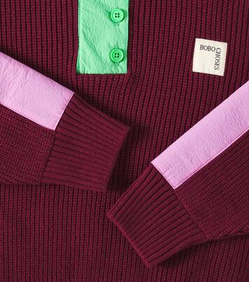 Colorblocked ribbed-knit sweater | Bobo Choses