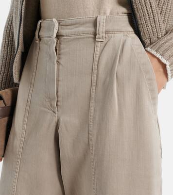 Jeans anchos de tiro medio | Brunello Cucinelli