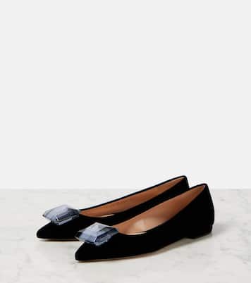 Jaipur velvet ballet flats | Gianvito Rossi