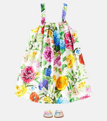 Bedrucktes Kleid aus Baumwolle | Dolce&Gabbana Kids