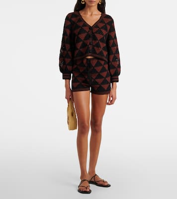 High-Rise Shorts Malia aus Häkelstrick | Anna Kosturova