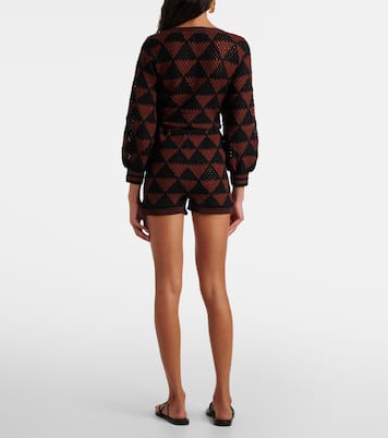 High-Rise Shorts Malia aus Häkelstrick | Anna Kosturova