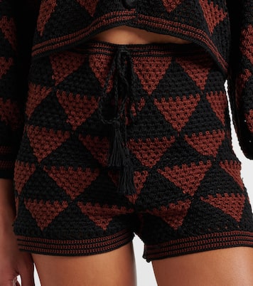 High-Rise Shorts Malia aus Häkelstrick | Anna Kosturova