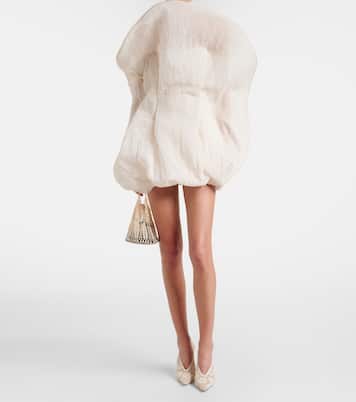 Vestido corto de organza en mezcla de algodón y seda | Magda Butrym