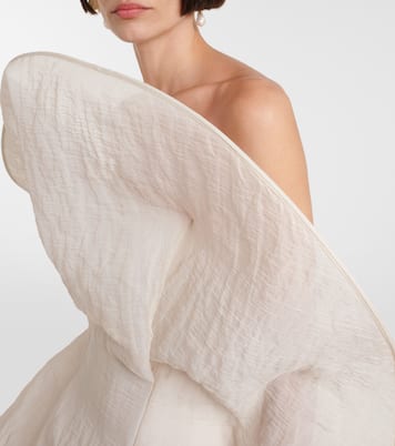 Vestido corto de organza en mezcla de algodón y seda | Magda Butrym