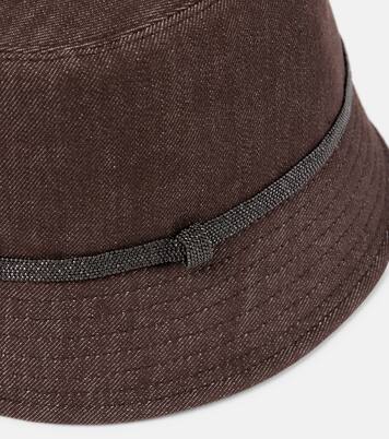 Monili denim bucket hat | Brunello Cucinelli