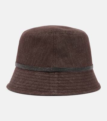 Monili denim bucket hat | Brunello Cucinelli