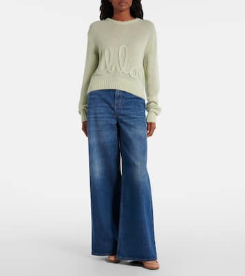 Chloé logo embellished leather loafers | Chloé