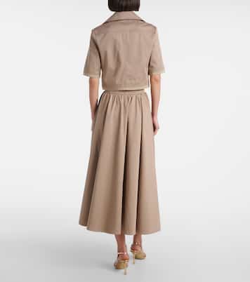 Giacca cropped in gabardine di cotone | Patou