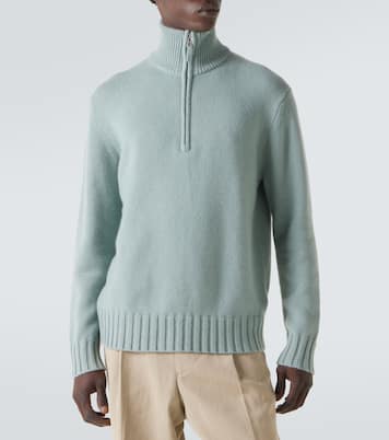 Cashmere half-zip sweater | Allude
