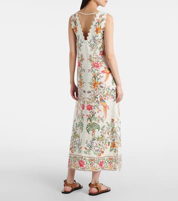 Bedrucktes Maxikleid aus Leinen | Farm Rio