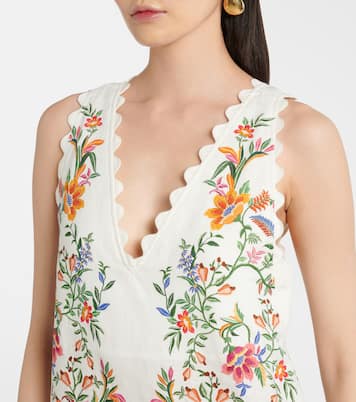 Bedrucktes Maxikleid aus Leinen | Farm Rio