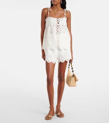 Besticktes Top aus Leinen | Farm Rio