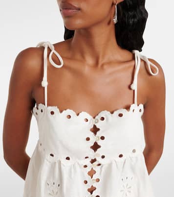 Besticktes Top aus Leinen | Farm Rio