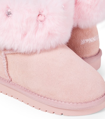 Embellished suede boots | Monnalisa