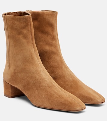 Saint Honore 35 suede ankle boots | Aquazzura