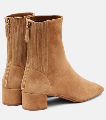 Saint Honore 35 suede ankle boots | Aquazzura