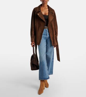 Saint Honore 35 suede ankle boots | Aquazzura