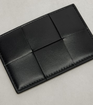 Porte-cartes Cassette Intreccio en cuir | Bottega Veneta