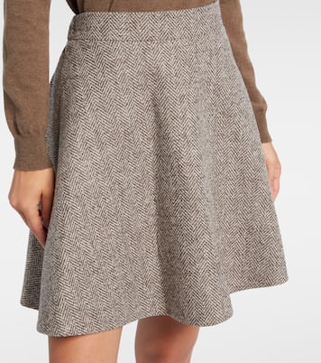 High-rise wool-blend miniskirt | Brunello Cucinelli