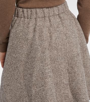 High-rise wool-blend miniskirt | Brunello Cucinelli
