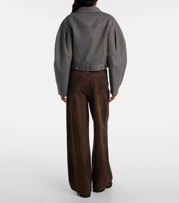 Chaqueta cropped con raya diplomática | Ganni