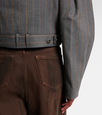 Chaqueta cropped con raya diplomática | Ganni