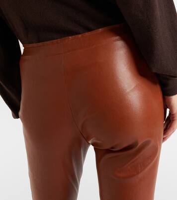 Carolyn leather slim pants | Stouls