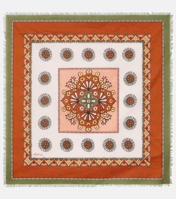 Contina Midi fringed cotton scarf | Alémais