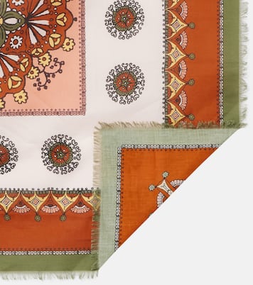 Contina Midi fringed cotton scarf | Alémais