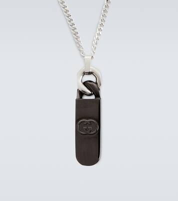 Interlocking G sterling silver pendant necklace | Gucci