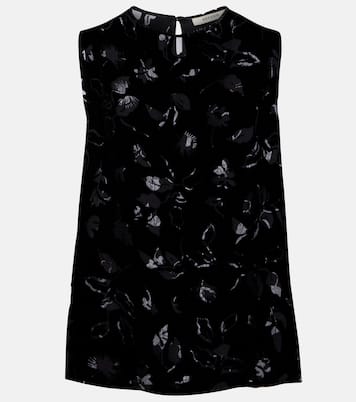 Trento devoré velvet top | Asceno