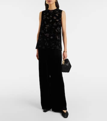 Trento devoré velvet top | Asceno